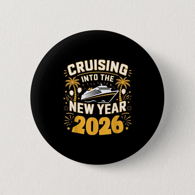 Cruising Into 2026 New Years Eve Party Favors Fami Button (Vorderseite)