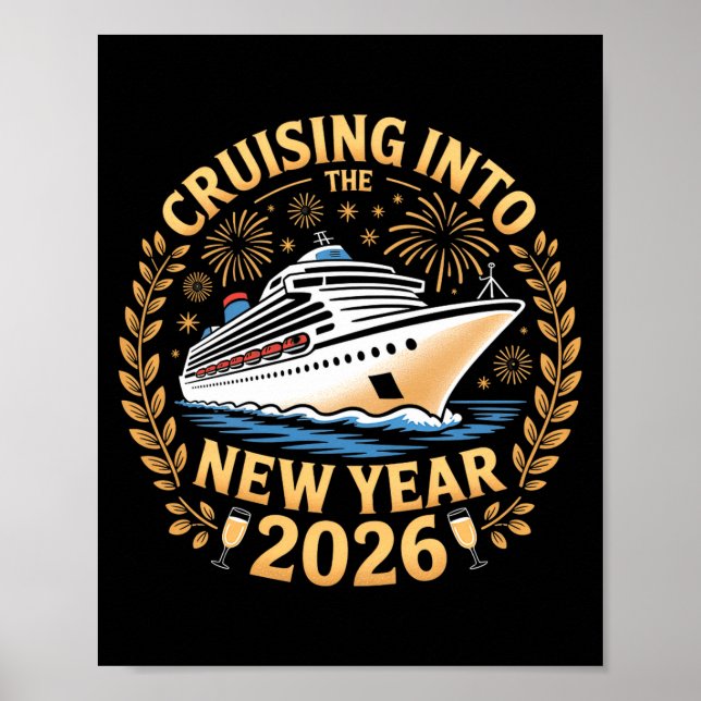 Cruising Into 2026 New Years Eve Party Favors Fami Poster (Vorne)