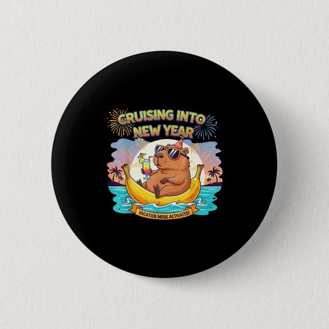 Cruising Into 2026 New Years Eve Party Matching Fa Button (Vorderseite)