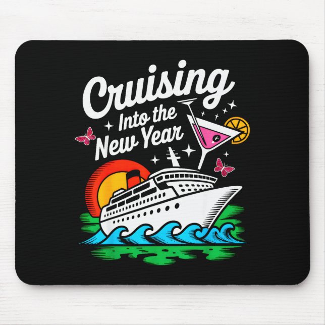 Cruising Into 2026 New Years Eve Party Matching Fa Mousepad (Vorne)