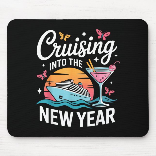 Cruising Into 2026 New Years Eve Party Matching Fa Mousepad (Vorne)
