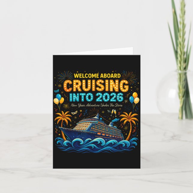 Cruising Into 2026 Trocal New Year Celebration  Karte (Vorderseite)