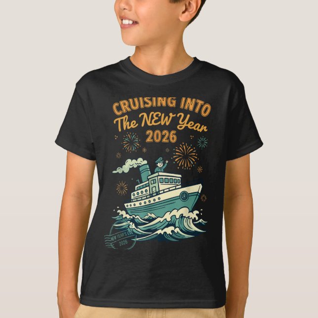 Cruising Into The New Year 2026 Adventure  T-Shirt (Vorderseite)