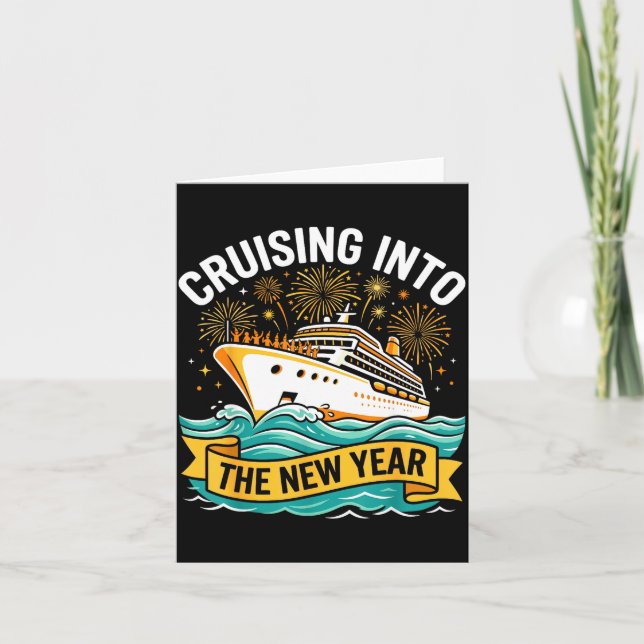 Cruising Into The New Year 2026 Cruise Squad  Karte (Vorderseite)
