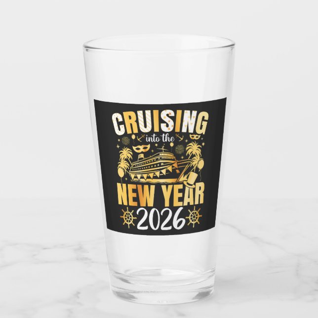 Cruising into the New Year 2026 Drinking Glas (Vorderseite)
