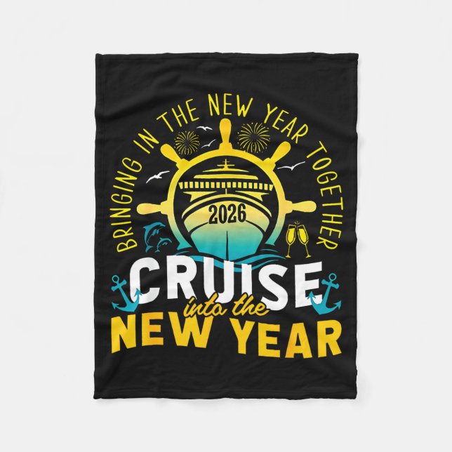 Cruising Into The New Year 2026 Matching Family Cr Fleecedecke (Vorderseite)