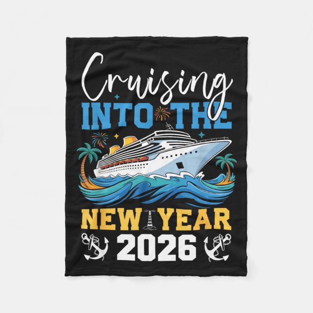 Cruising Into The New Year 2026 Matching Family Ho Fleecedecke (Vorderseite)