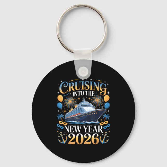 Cruising Into The New Year 2026 Vacation Design  Schlüsselanhänger (Vorderseite)