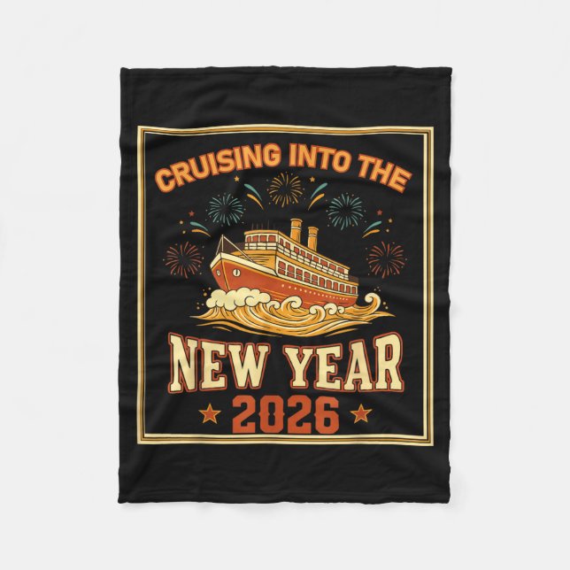 Cruising Into The New Year 2026 Voyage Fireworks  Fleecedecke (Vorderseite)