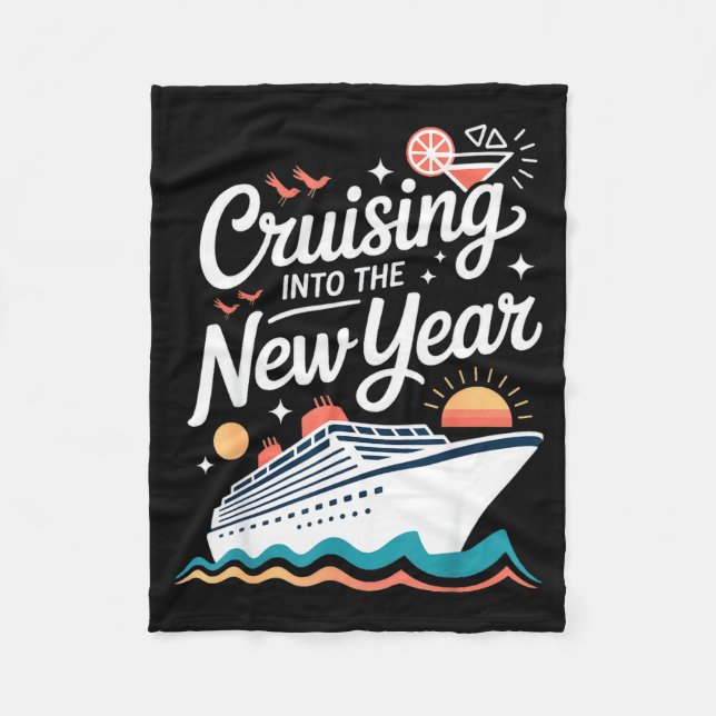 Cruising Into The New Year Cruise Party Sunset Oce Fleecedecke (Vorderseite)