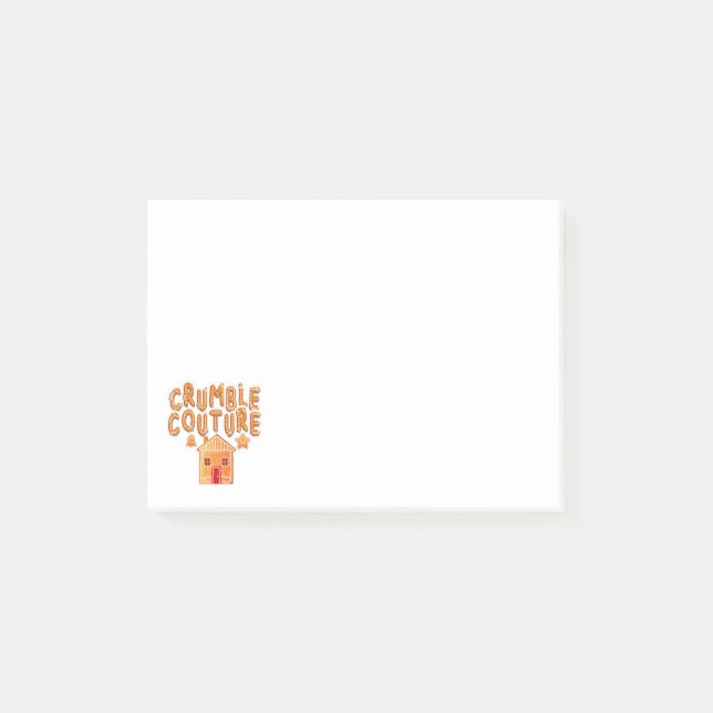 Crumble Couture Gingerbread Niedlich Cookie Design Post-it Klebezettel (Vorderseite)