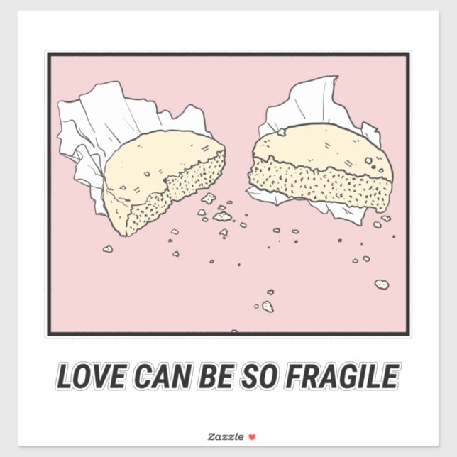 Crumbling Cookie Cafe Wall Art | Minimalist Aufkleber (Blatt)