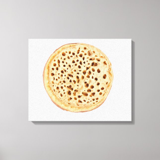 Crumpet auf weiß leinwanddruck (Vorderseite)