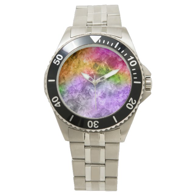 Crumpled Exotic Textur Armbanduhr (Vorderseite)