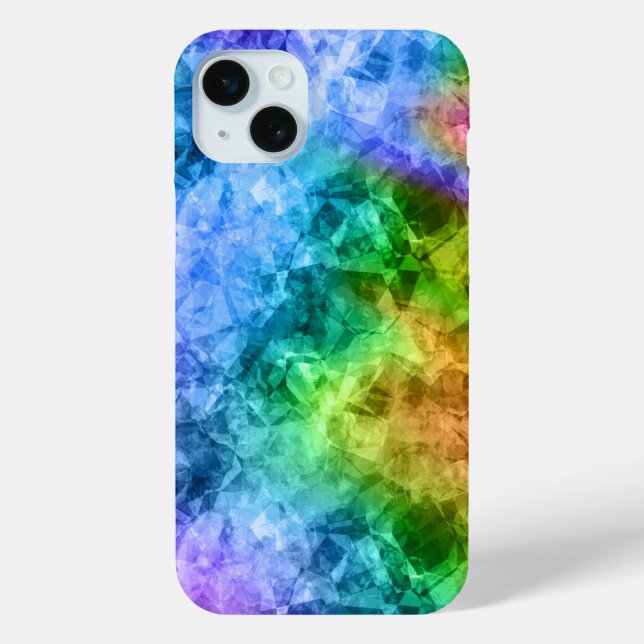 Crumpled Peacock Blue Texture Case-Mate iPhone Hülle (Rückseite)