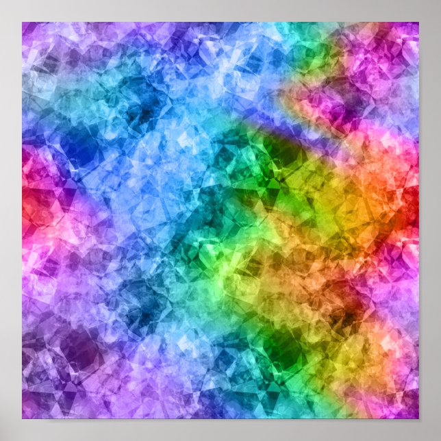 Crumpled Peacock Blue Texture Poster (Vorne)
