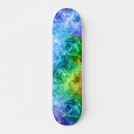Crumpled Peacock Blue Texture Skateboard