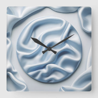 crumpled satin quadratische wanduhr
