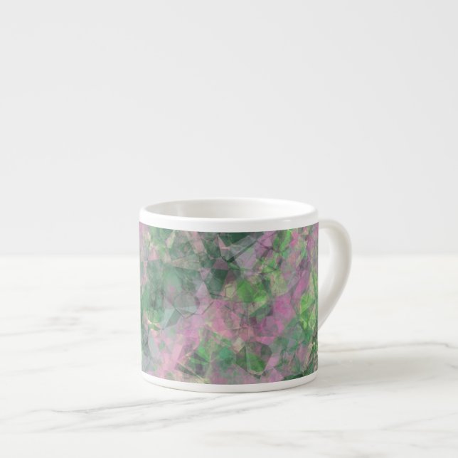 Crumpled Spring Green Texture Espressotasse (Vorderseite Rechts)
