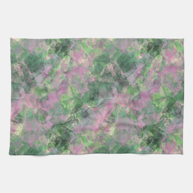 Crumpled Spring Green Texture Handtuch (Horizontal)