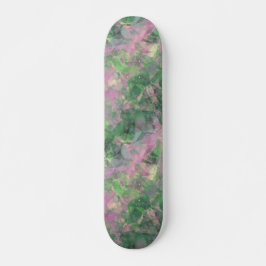Crumpled Spring Green Texture Skateboard