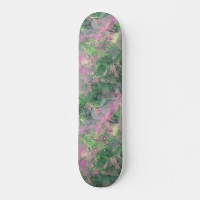 Crumpled Spring Green Texture Skateboard (Vorne)