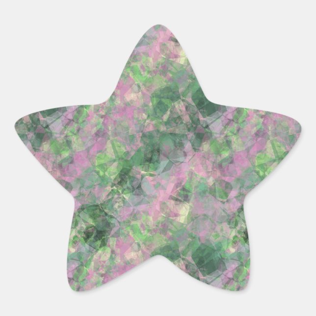 Crumpled Spring Green Texture Stern-Aufkleber (Vorderseite)