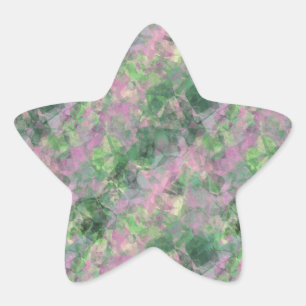 Crumpled Spring Green Texture Stern-Aufkleber