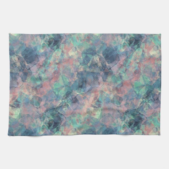 Crumpled Sunset Blue Texture Handtuch (Horizontal)