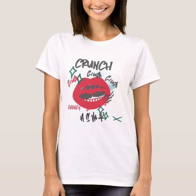 Crunch Crunch, ... ASMR Women's White T-Shirt (Vorderseite)