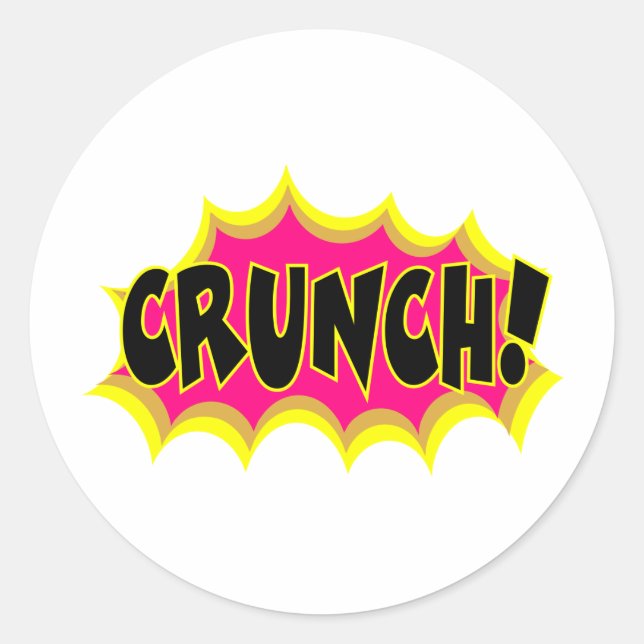 Crunch! Runder Aufkleber (Vorderseite)