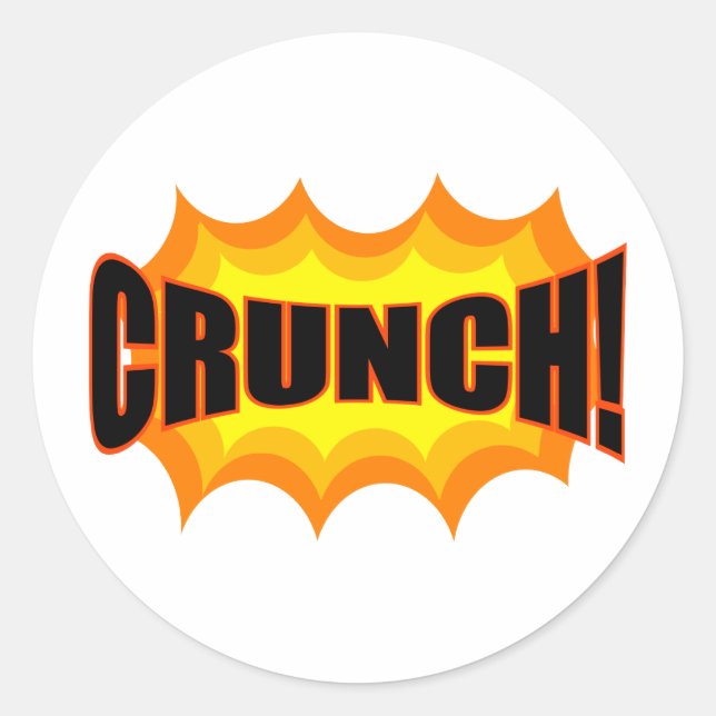 Crunch! Runder Aufkleber (Vorderseite)