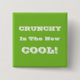 "Crunchy" 2" quadratischer Knopf Button