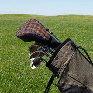 Crunchy Brown Late Herbstlaubs Brown Blue Kariert Golf Headcover
