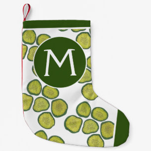 Crunchy Green Kosher Dill Pickle Chips Monogram Kleiner Weihnachtsstrumpf