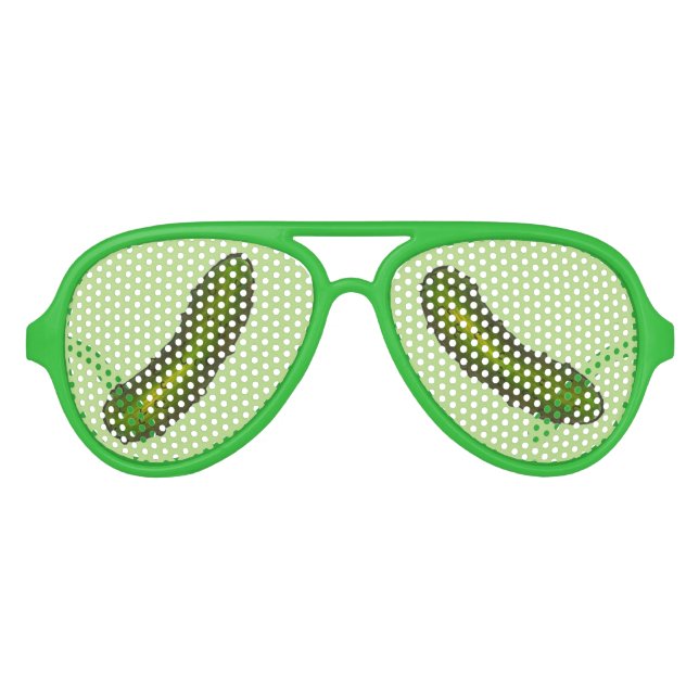Crunchy Green Kosher Dill Pickle Deli Pickles Sonnenbrille (Vorderseite)