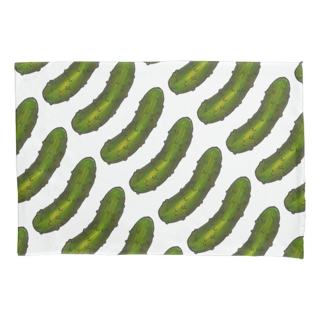 Crunchy Green Kosher Dill Pickle Feinschmecker dru Kissenbezug (Vorderseite)
