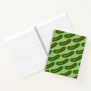 Crunchy Green Kosher Dill Pickle Feinschmecker Foo Notizbuch