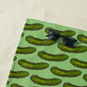 Crunchy Green Kosher Dill Pickle Feinschmecker Foo Strandtuch