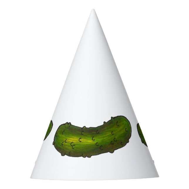 Crunchy Green Kosher Dill Sour Pickle Feinschmecke Partyhütchen (Vorderseite)