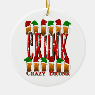 CRUNK – total betrunken Keramik Ornament