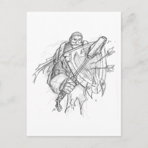 Crusader Knight Postkarte