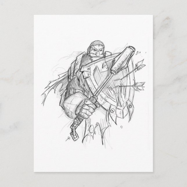 Crusader Knight Postkarte (Vorderseite)