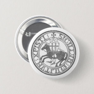 Crusader Templar Knights Siegel Logo Deus Vult old Button