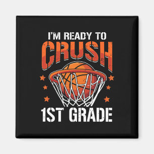 Crush 1. Klasse Basketball Zurück zur Schule Kinde Magnet