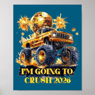 Crush 2026 Monster Truck Silvesterparty Countdown Poster