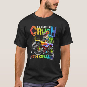 Crush 4. Grade Dinosaurier Monster Truck zurück zu T-Shirt