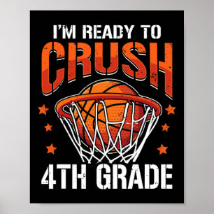 Crush 4. Klasse Basketball Zurück zur Schule Junge Poster