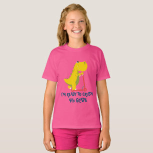 Crush 4. Klasse Fun Dinosaurier Roller Schule T-Shirt