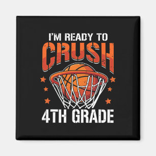 Crush 4th Grade Bysketbyll Byck to School Boys Kin Magnet